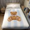 Blue Stripe Teddy Flannel Blanket Warm Soft Halloween Christmas Couch Warm Cozy Decorative Decor Gift for All Season