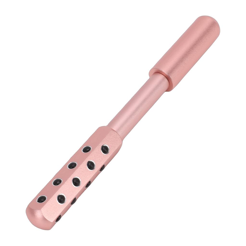 24 Stone Facial Roller 6 Sided Rotation Aluminum Alloy Beauty Sculptor Massage Roller for Eyes Neck Chin Chest