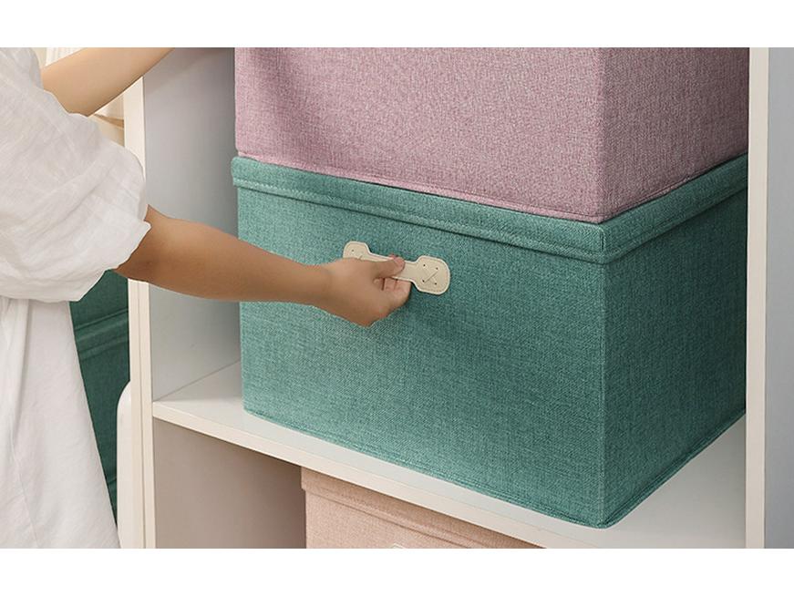 Morandi Foldable Storage Box with Lid - Clothes, Toys & Desktop Organizer