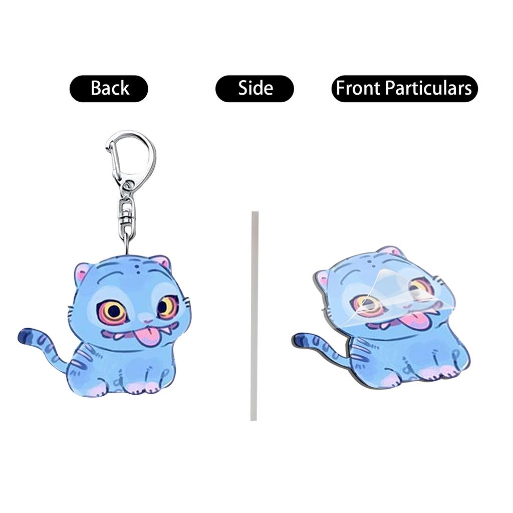 2d Acrylic Compass Support Stick Rocking Music Keychain Pendant Accessory