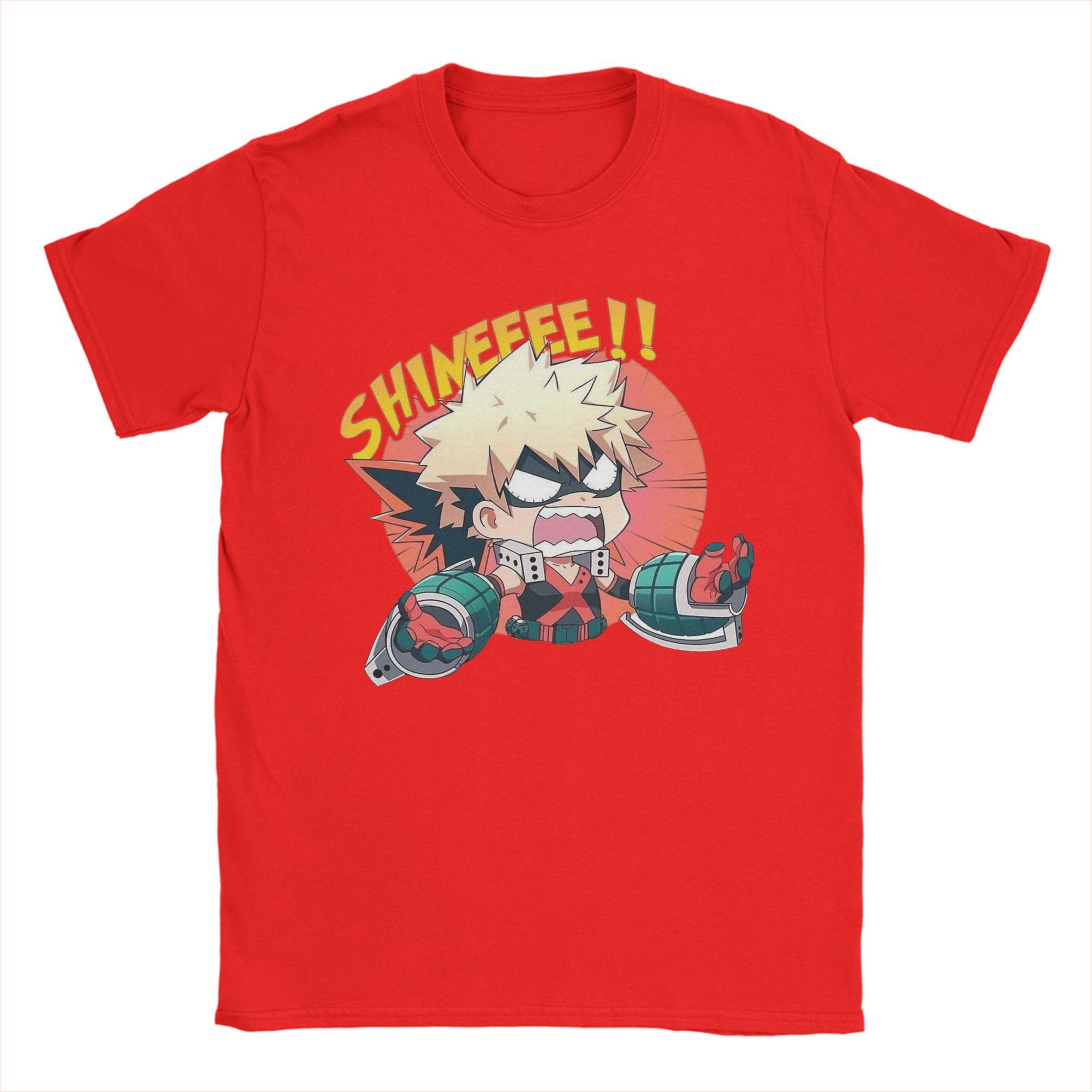 

Mens SHINEEEEE My Hero Academia Anime T Shirt Cotton Clothes Crazy Short Sleeve O Neck Tee Shirt Summer TShirts S