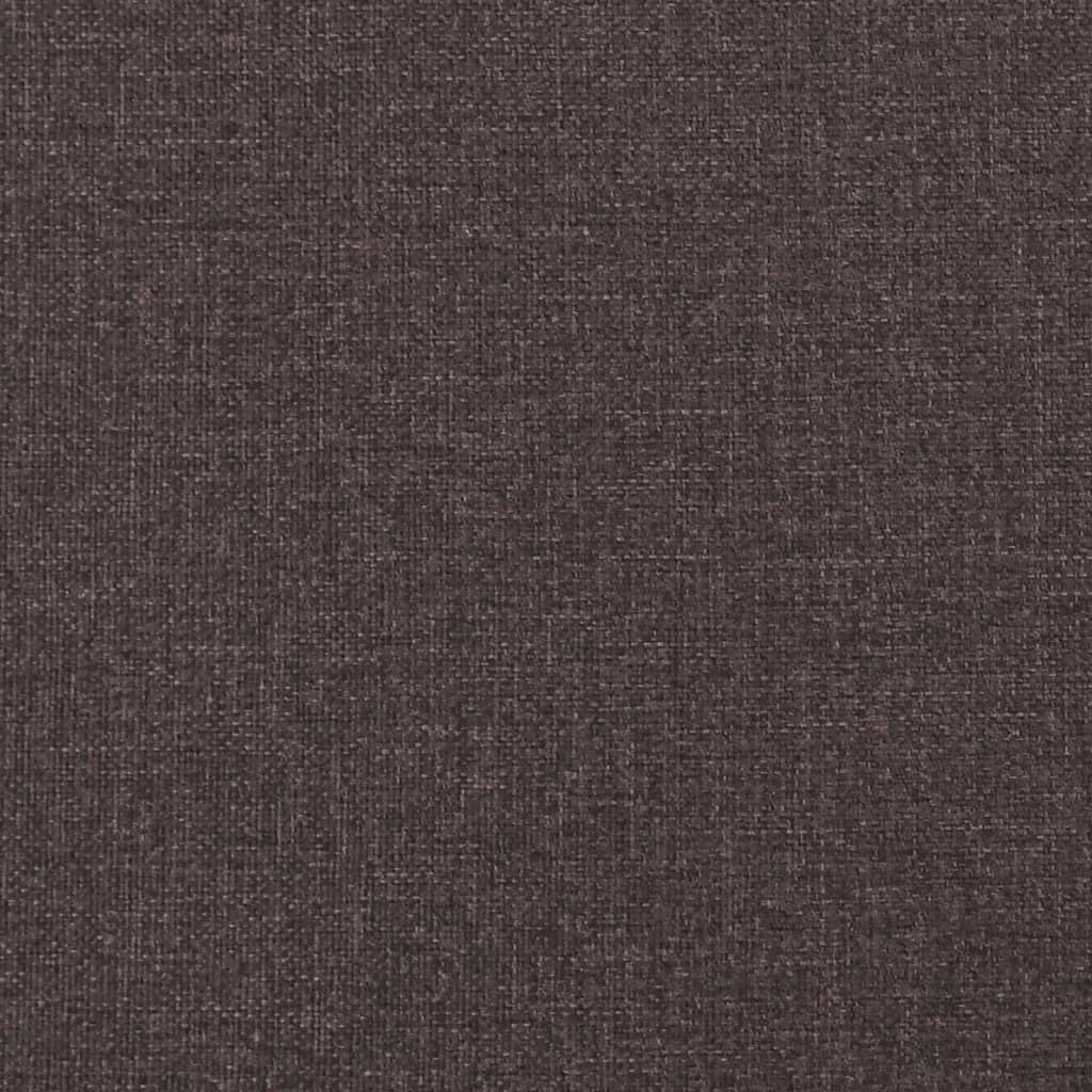 Bed Frame without Mattress Dark Brown 200x200 cm Fabric