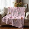 Iced Cinnamon Roll Anime Cartoon Flannel Blanket Soft Warm Throw for Bedroom Sofa Car Kids Holiday Gift