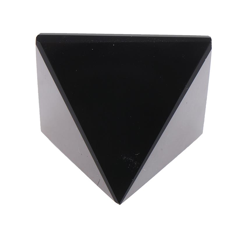 Obsidian Pyramid Natural Polished Surface Home Ornaments Desktop Decor