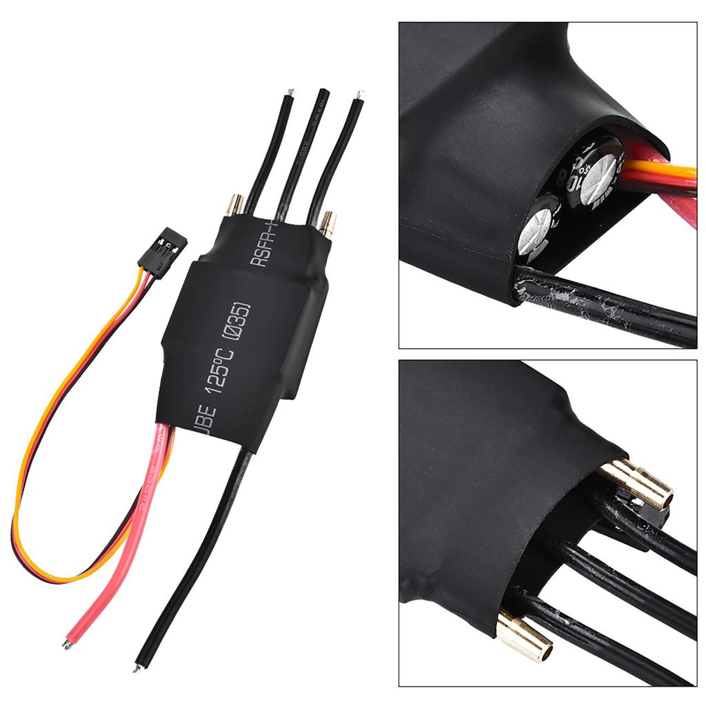 60A Brushless ESC, RC Boat Model Racing Kit Water Cooling Electric Speed Controller With 5V/3A UBEC for RC Boat
