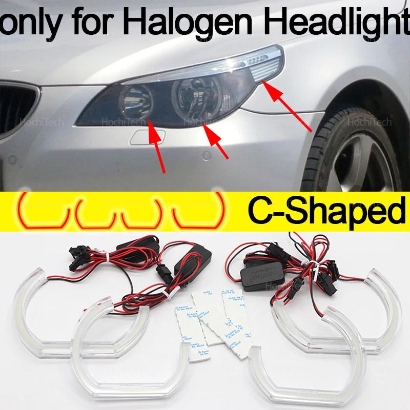 CSL Style Lemon Yellow Angel Eyes for BMW E60 E61 520i 525i 530i 540i 545i 550i M5 2003-2007 DRL LED Daytime Light Car Styling