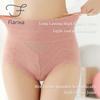 Flarixa Women Sexy Lace Panties High Waist Tummy Control Briefs Floral Perspective Uderwear Female Hollow Transparent Underpant