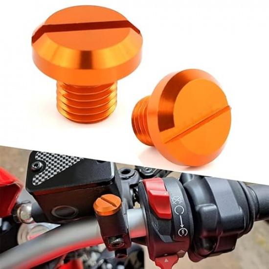 Aftermarket Mirror Hole Plugs, Mirror Hole Caps (Orange)