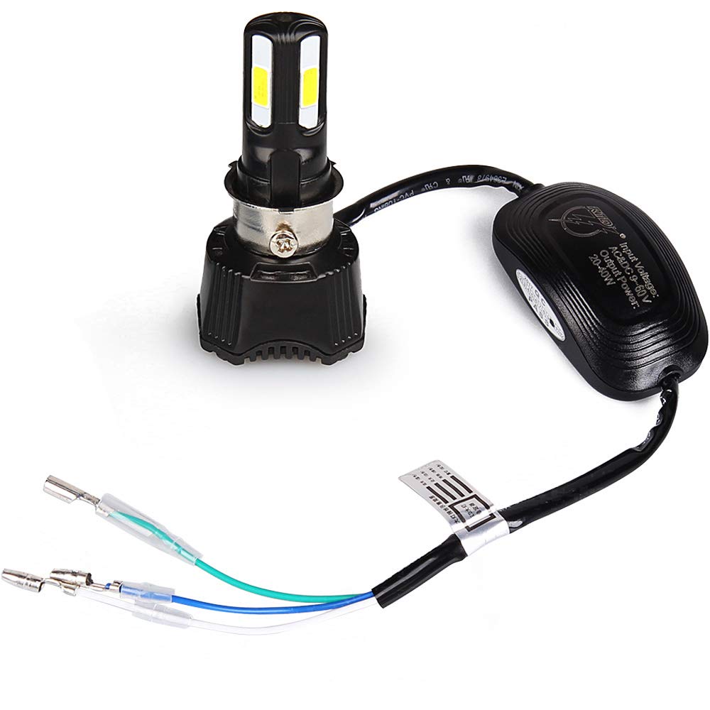 Motorcycle LED Headlight, Compatible with H4, H6, PH7, PH8, Compatible with DC AC, Hi/Lo