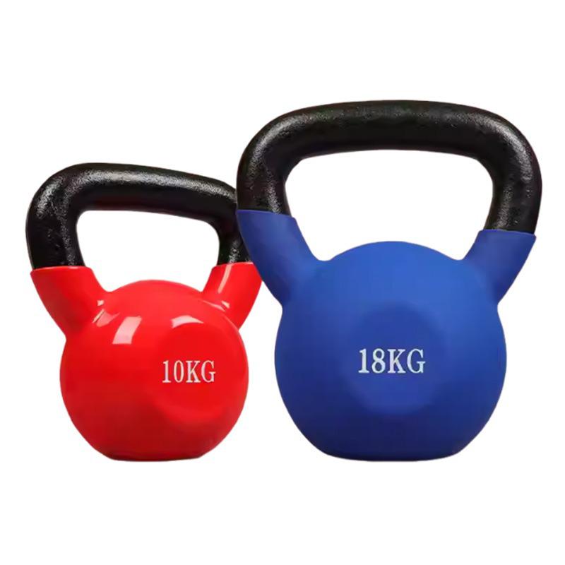 Kunststoffbeschichtete Gusseisen-Kettlebell 4-20kg für Heimfitness & Hüfttraining