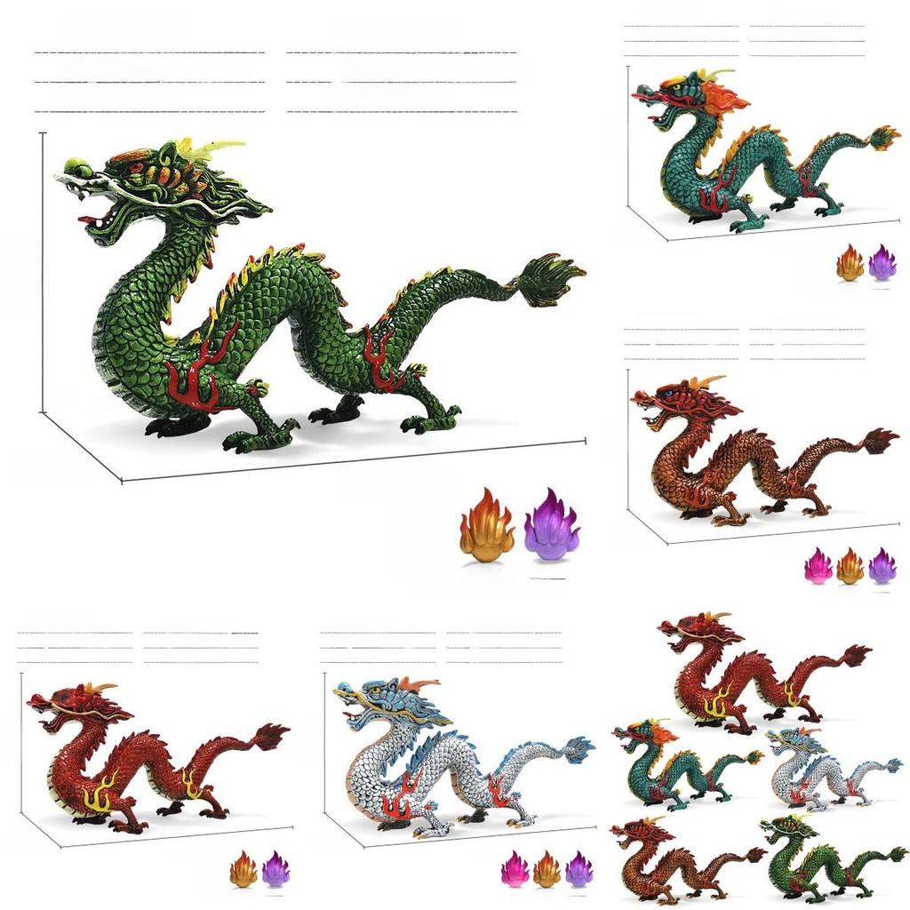 Chinesische Drachenmythologie Modell Pvc Statische Skulptur für Büro- oder Wohnzimmerausstellung