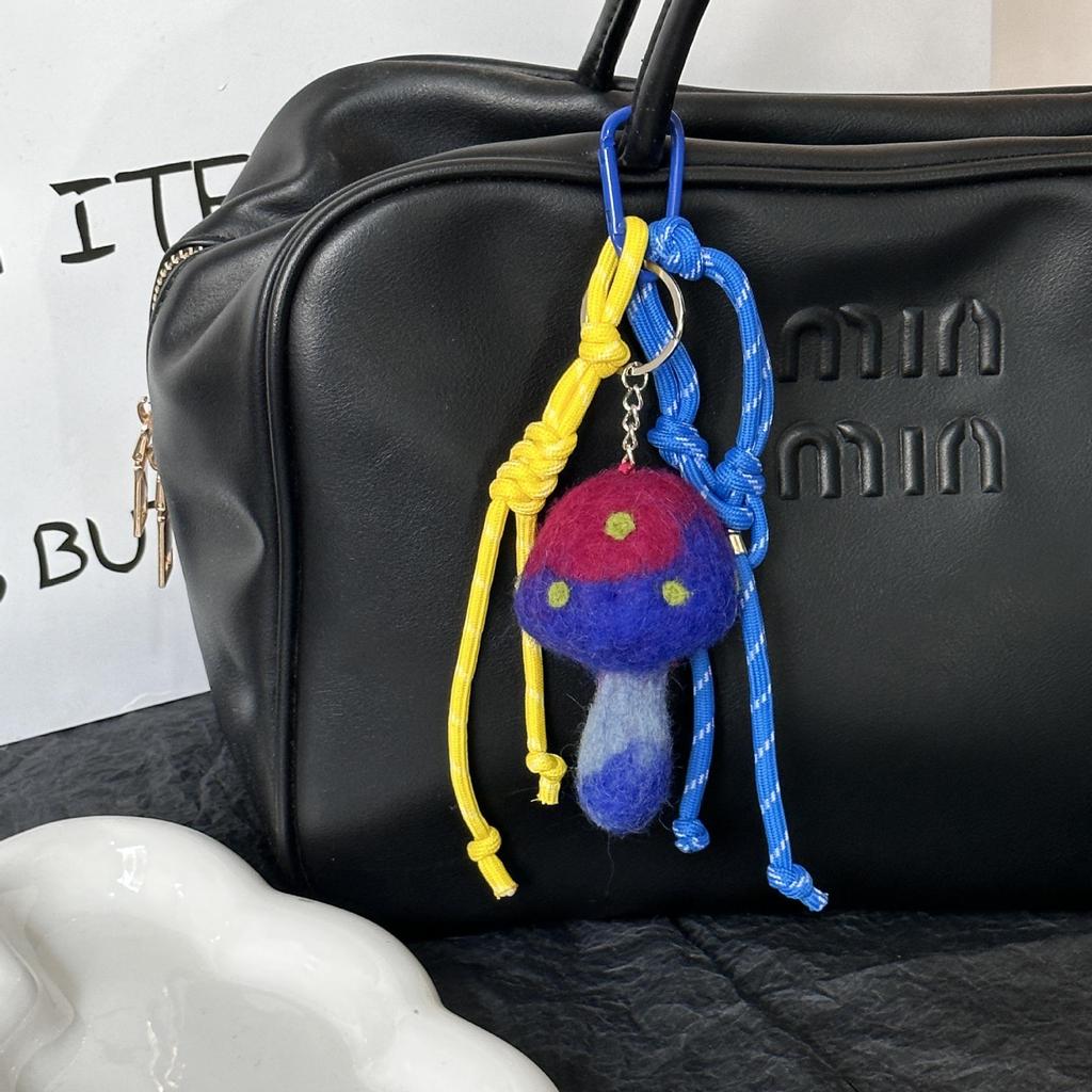 Nepalese Inspired Decorative Keychain with Mushroom Pendant