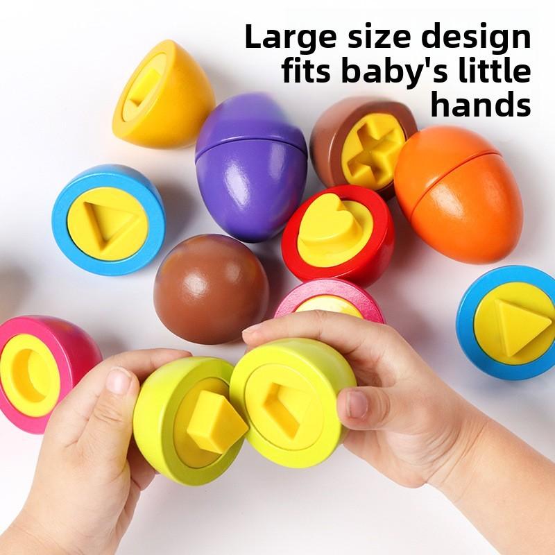Pair Kids Educational Egg Toy For Cognitive Skills And Shape Play Recognition