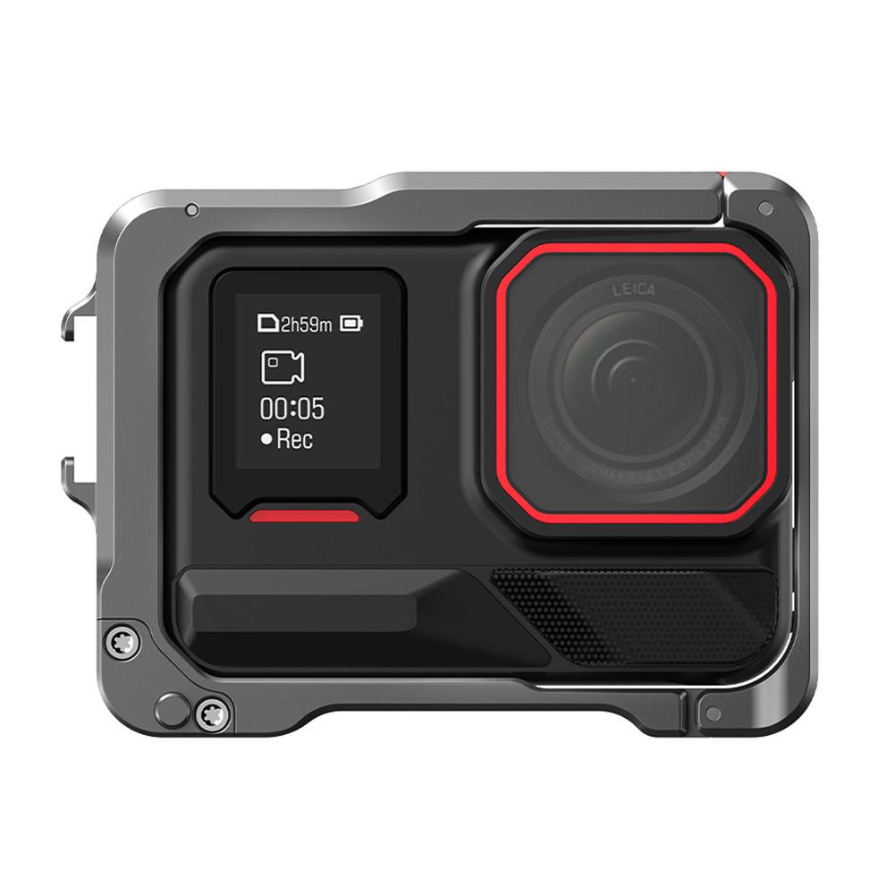 Metal Cage with Cold Shoe Aluminum Alloy Cage Protective Frame Housing Shell for Insta360 Ace Pro/Insta360 Ace Pro 2 Camera