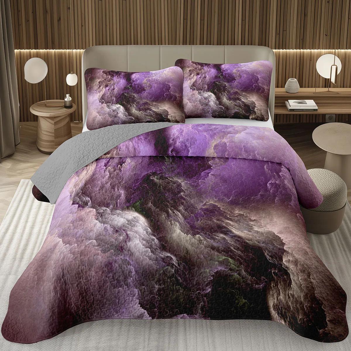 

Comforter Universe Space Galaxy Set Starry Sky Quilted Twin Size For Boys Girls Outer Space Nebula Quilt Set Comforter (quilt)-EU Single(135*200cm)3pcs