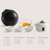 Ceramic Quick Tea Cup Portable Kung Fu Tea Set Glass Anti-scald One Pot Three Cups