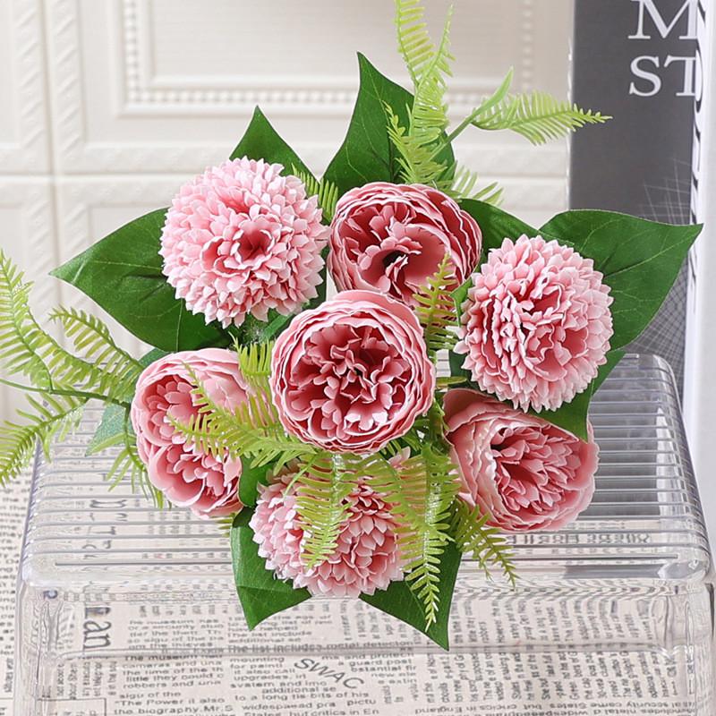 2/4pcs Silk Artificial Flowers peony hydrangea Hot sale Wedding bridal bouquet Home Room Table Garden wreath Festival Diy Decor