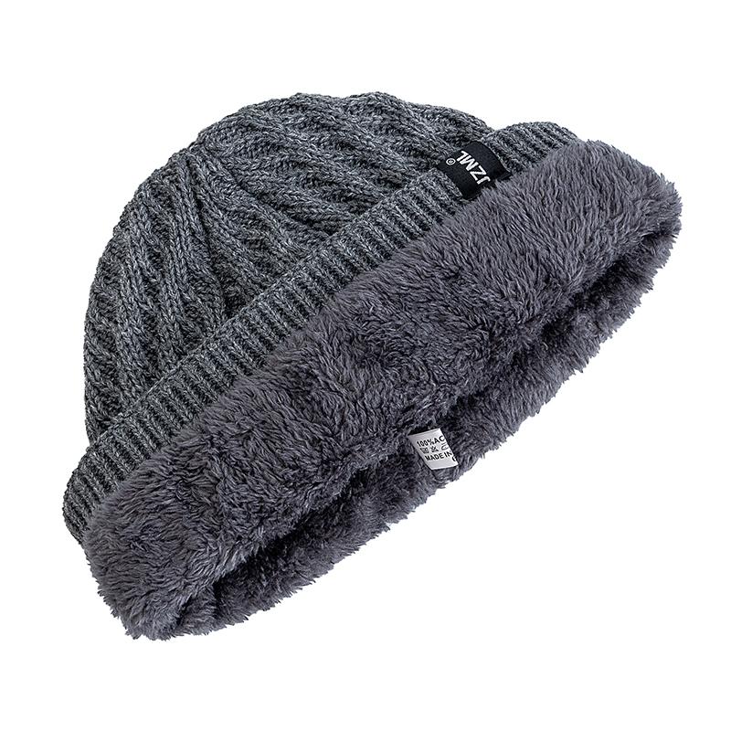 New Style Unisex Winter Hats Plush Fur Lined Men Women Warm Beanie Cap Casual JZML Label Decor Outdoor Winter SKI Knitted Hats