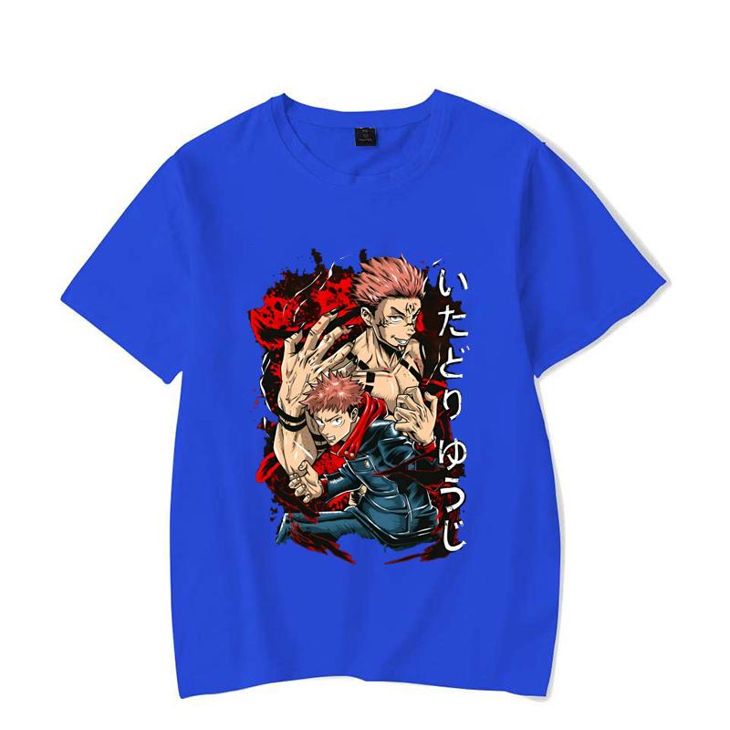 Hot Ryomen Sukuna Itadori Yuji Printing T-shirt Women Fashion Short Sleeve Anime Street Casual Personality Summer T-shirt