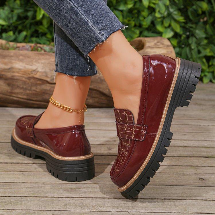 Spring Chunky Sole Loafers – Versatile Casual Shoes for Women, Versatile Casual Slip-On Shoes, Breathable Lightweight Comfortable Footwear