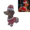 8Inch Christmas Dog Figurine Durable Resin Decoration For Mantels Display Holiday Gift Dog Lover