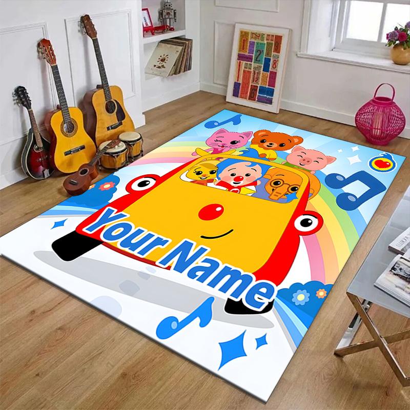 Custom Flim Flim Mat Personalized Name, Polyester Washable Indoor Entryway Rug, Gift for Christmas, Easter, Thanksgiving Day
