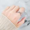 Minimalist Double Layer Cross Rotating Ring For Women Anxiety Relief Fidget Spinner Jewelry Simple Elegant Turnable Band