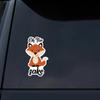 DS67#8.5X15cm Interesting Fox  Car Sticker Cute And Interesting Waterproof Animal Vinyl Sticker
