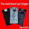 Adjustable No-Sew Waistband Button for Jeans: Expand Waist for Comfortable Fit