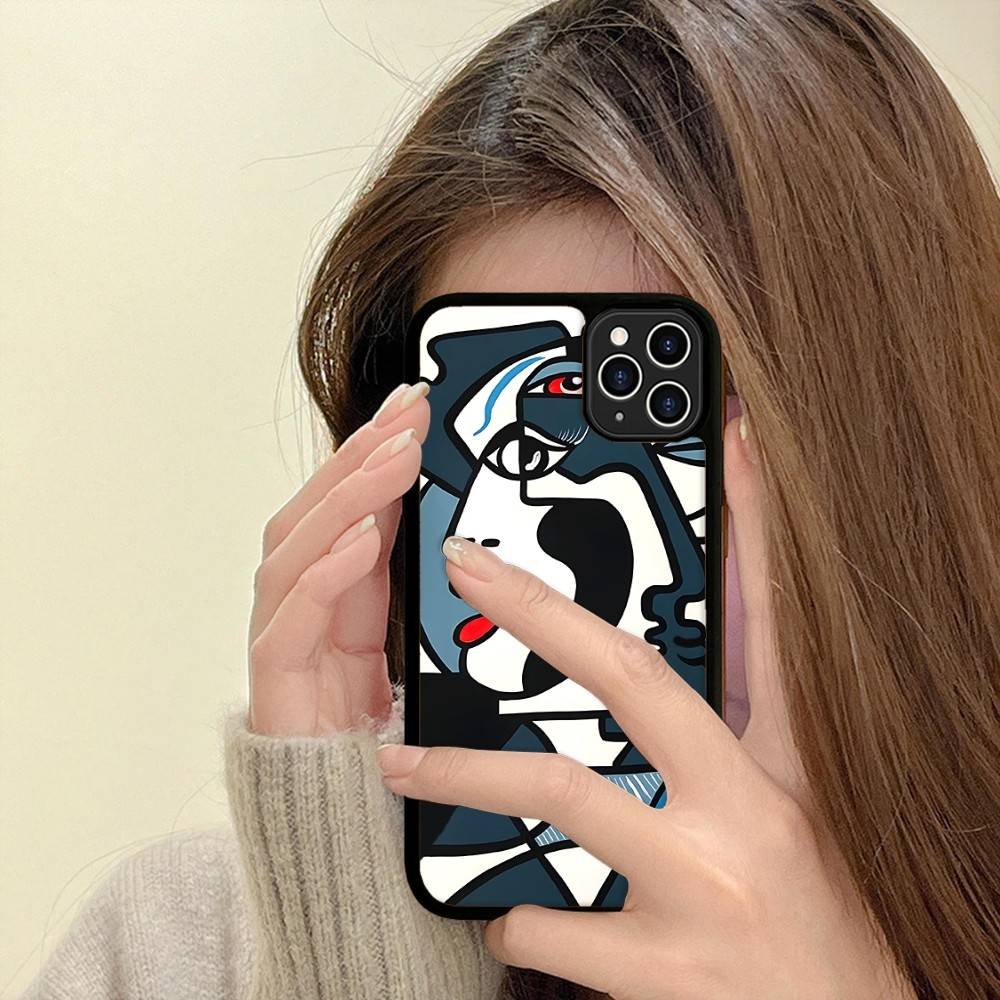 Picasso Abstrakte Kunst PC+TPU Schutzhülle Für IPhone 17 16 Pro Max 15 Plus 14 13 12 11 Hülle