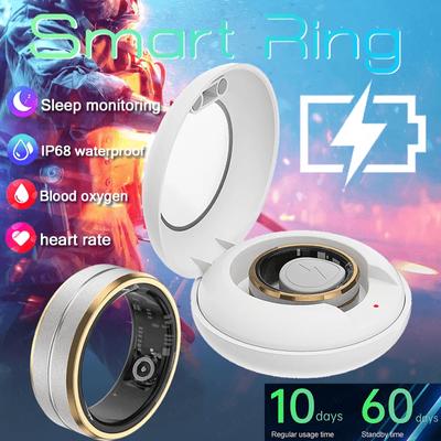 2025 New Smart Ring Men Women Waterproof Heart Rate Blood Oxygen Sleep Health Monitor Sports Fitness Health Ring Android IOS