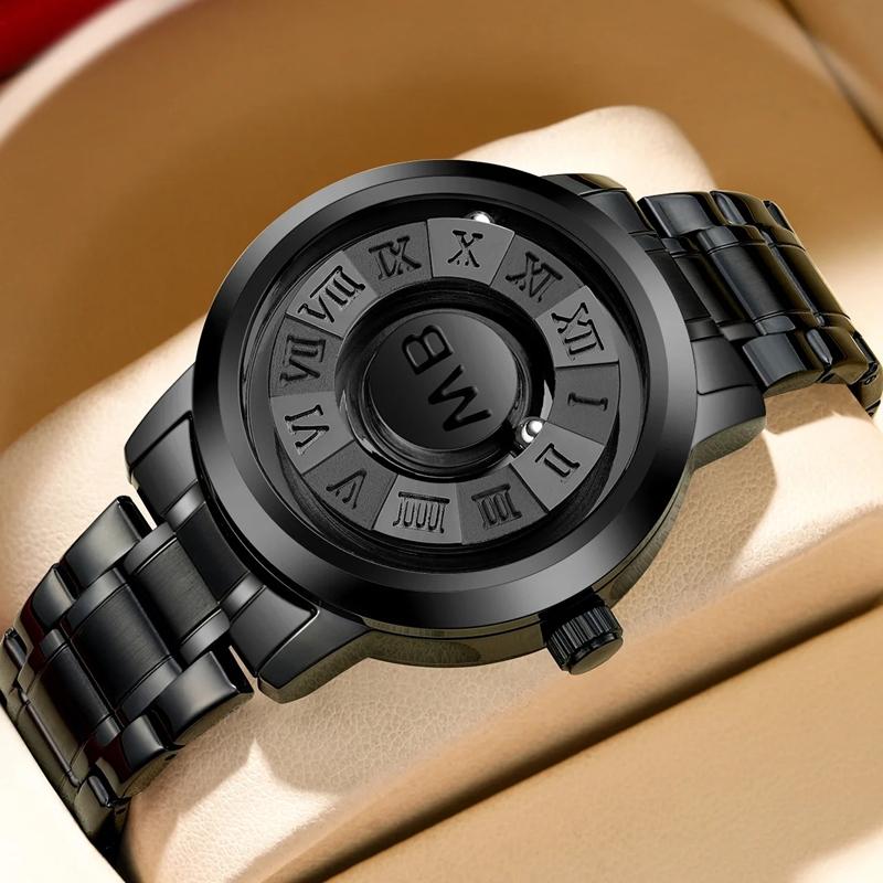 Men Wristwatches Top Brand Luxury Stainless Steel Band Creative Design Unique Men Quartz Watches