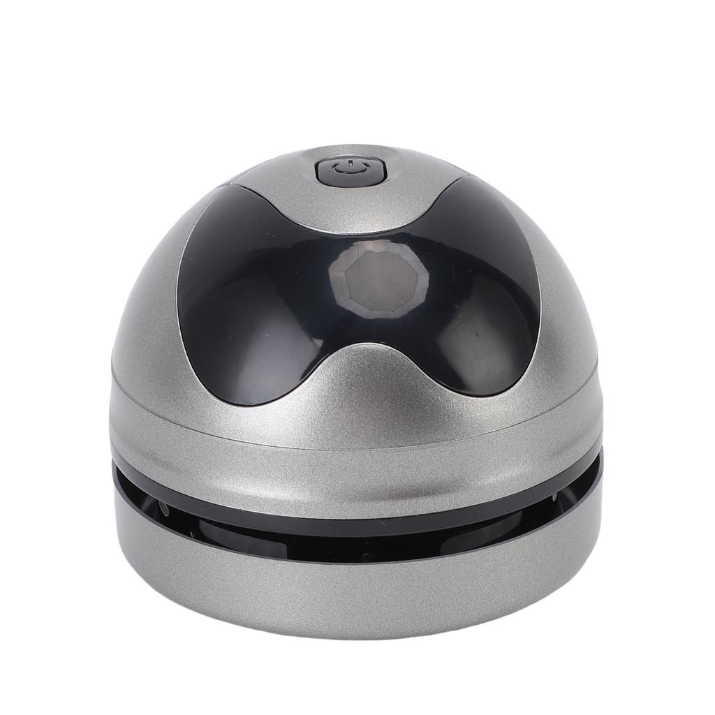 Desktop Vacuum Cleaner Grey Powerful Compact USB Rechargeable Low Noise Table Dust Crumb Sweeper for Pet Hairs Debris