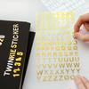 2pcs/lot Bronzing Silver Sticker Digital Characters Letters Home Decoration