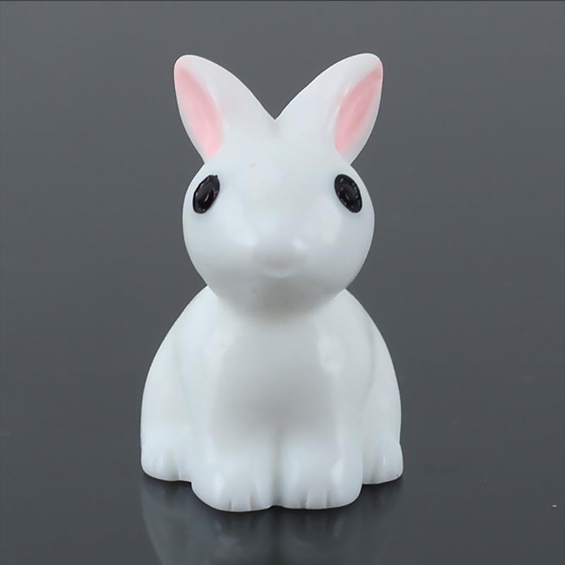 Mini Resin Rabbit Shape Crafts 15pcs Room Decoration Ornaments Micro Landscape Small Animal Cute Gift Crafts 2025