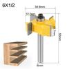 1/3pc 6mm 1/4 Inch Shank T Type Bearings Wood Milling Cutter Industrial Grade Rabbeting Bit Woodworking Tool Router Bits for Wood