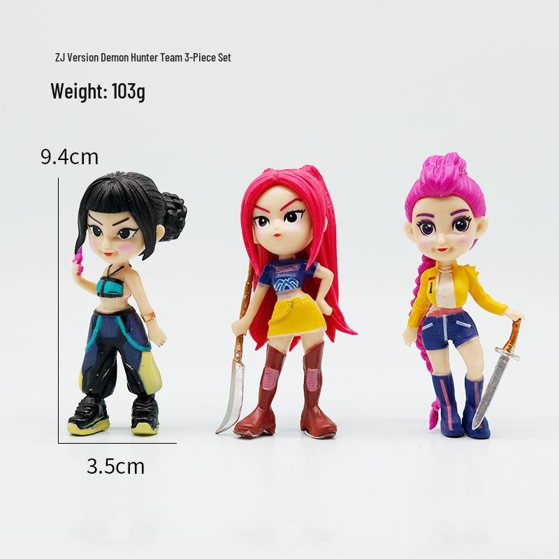 Trendy K-Pop Demon Hunter Girl Group Rumi Mi Figure Model Blind Box Ornament