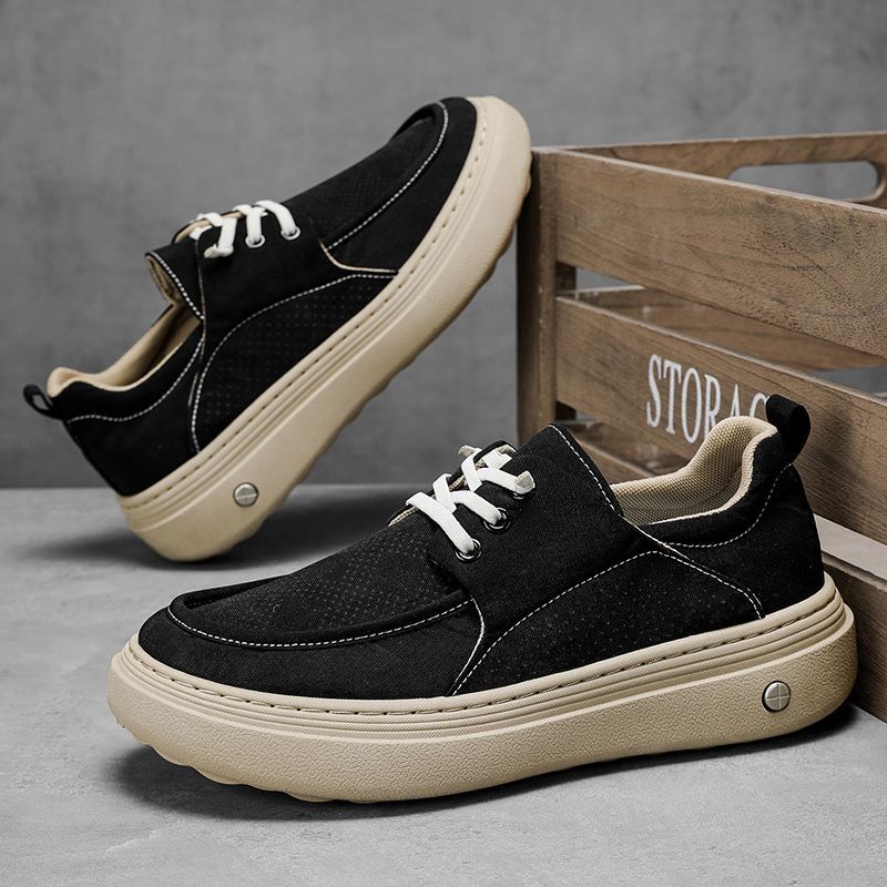Men's shoes summer new breathable men's shoes lightweight and comfortable thick soled trendy versatile casual shoes