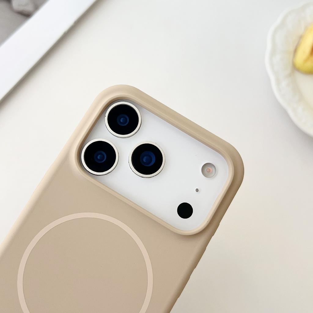 For iPhone 17 Pro Case Compatible with MagSafe Liquid Silicone Anti-Drop Phone Cover
