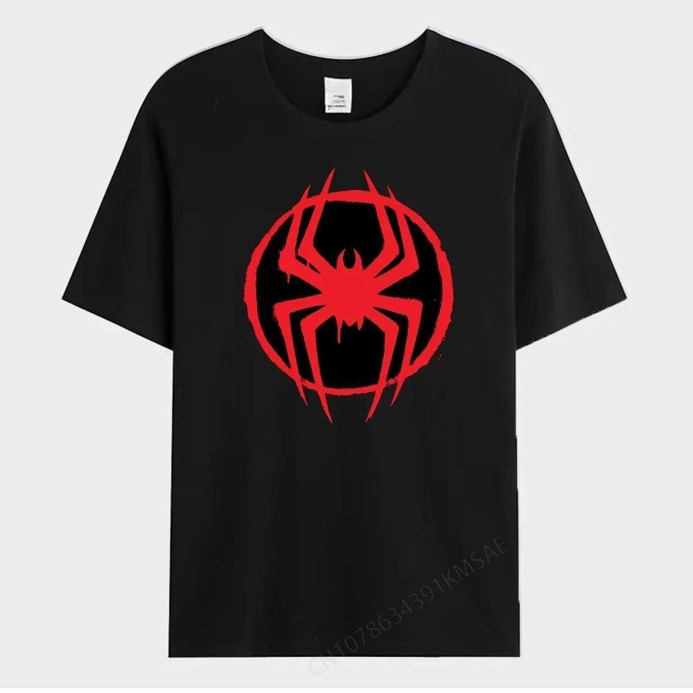 Spider Print T-shirt Men's Loose and Comfortable Street Wear Short Sleeved Oversize Tee Shirt M