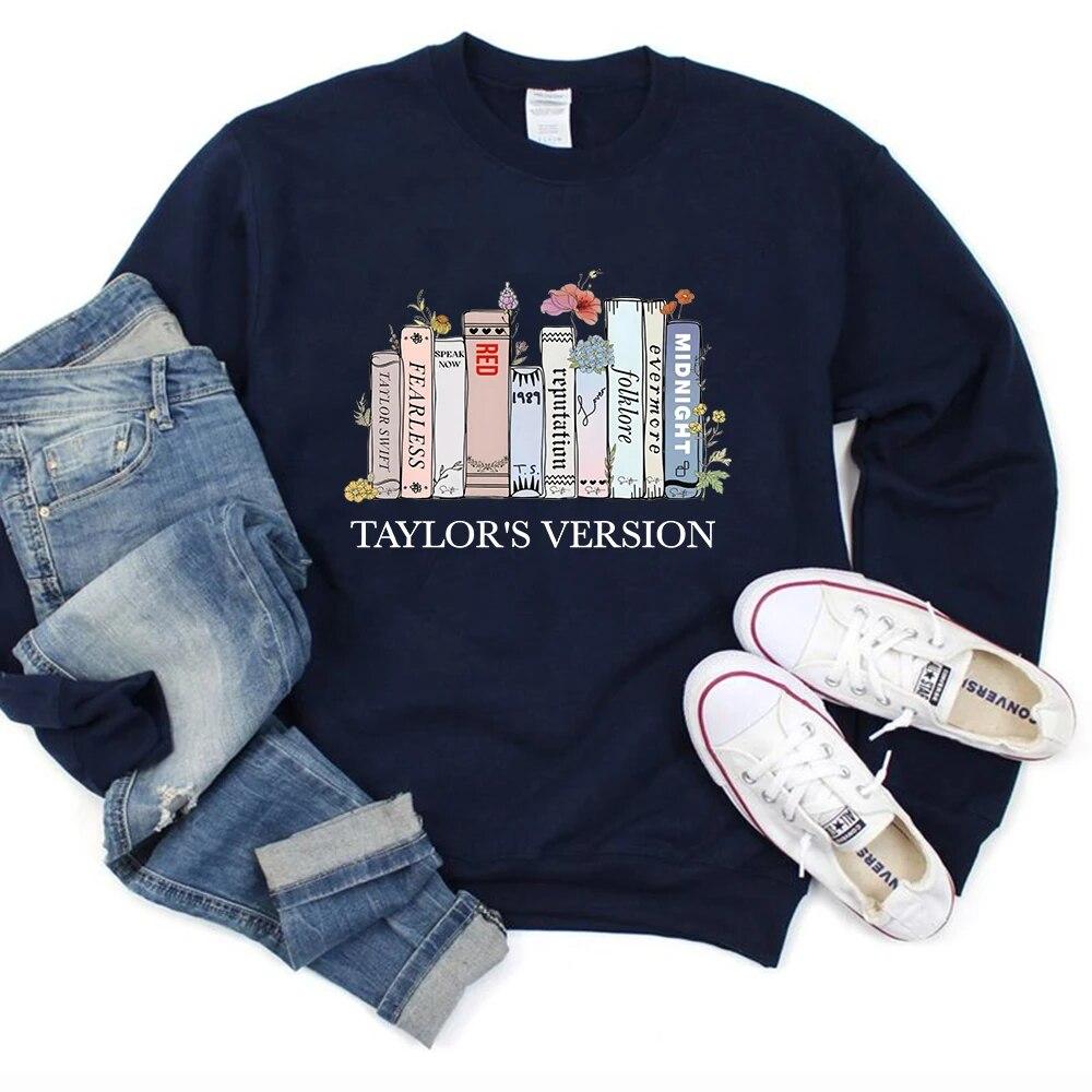 Retro Taylor's Version Sweatshirt Eras Tour 2023 Hoodie Music Album Midnights Folklore Jumper Taylor Fans Crewneck Sweatshirts Unisex Hoodie