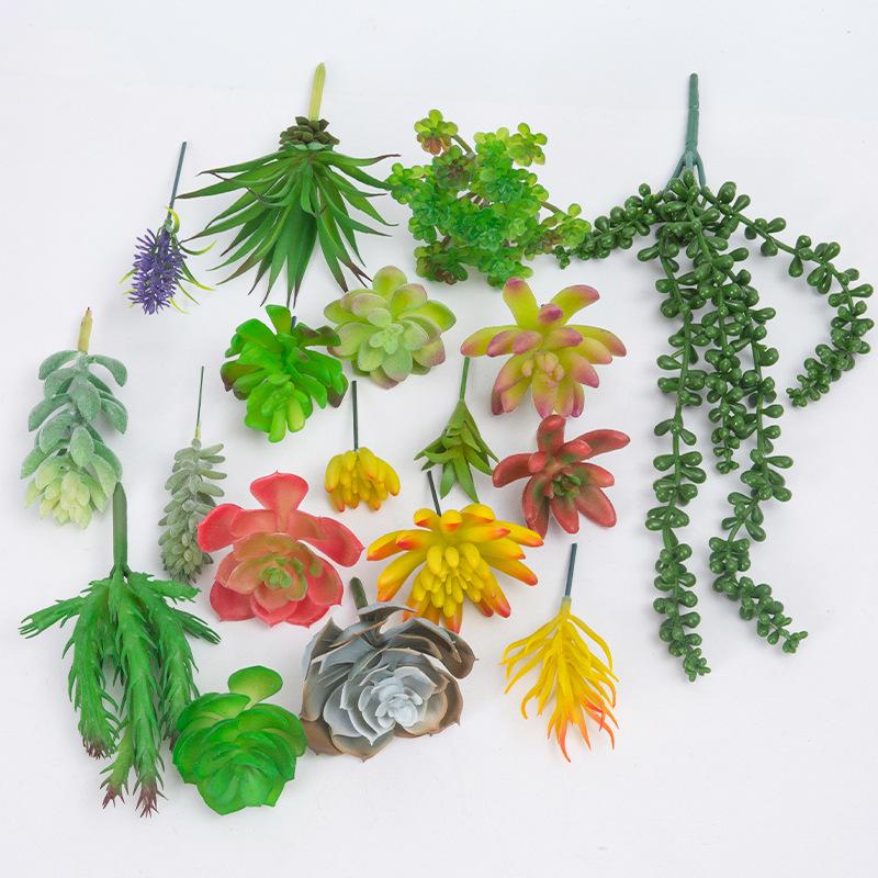 Set0873 Simulation Succulent Plant Set Mixed With Home Bonsai Shopping Mall Decoration Shooting Props