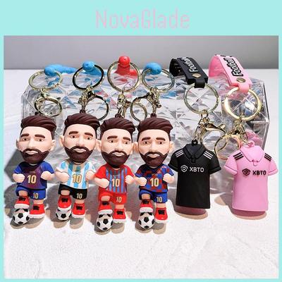Breloc vibrant Messi cu steaua fotbalului din jerseu, cadou ideal pentru fani, pentru zile de naștere