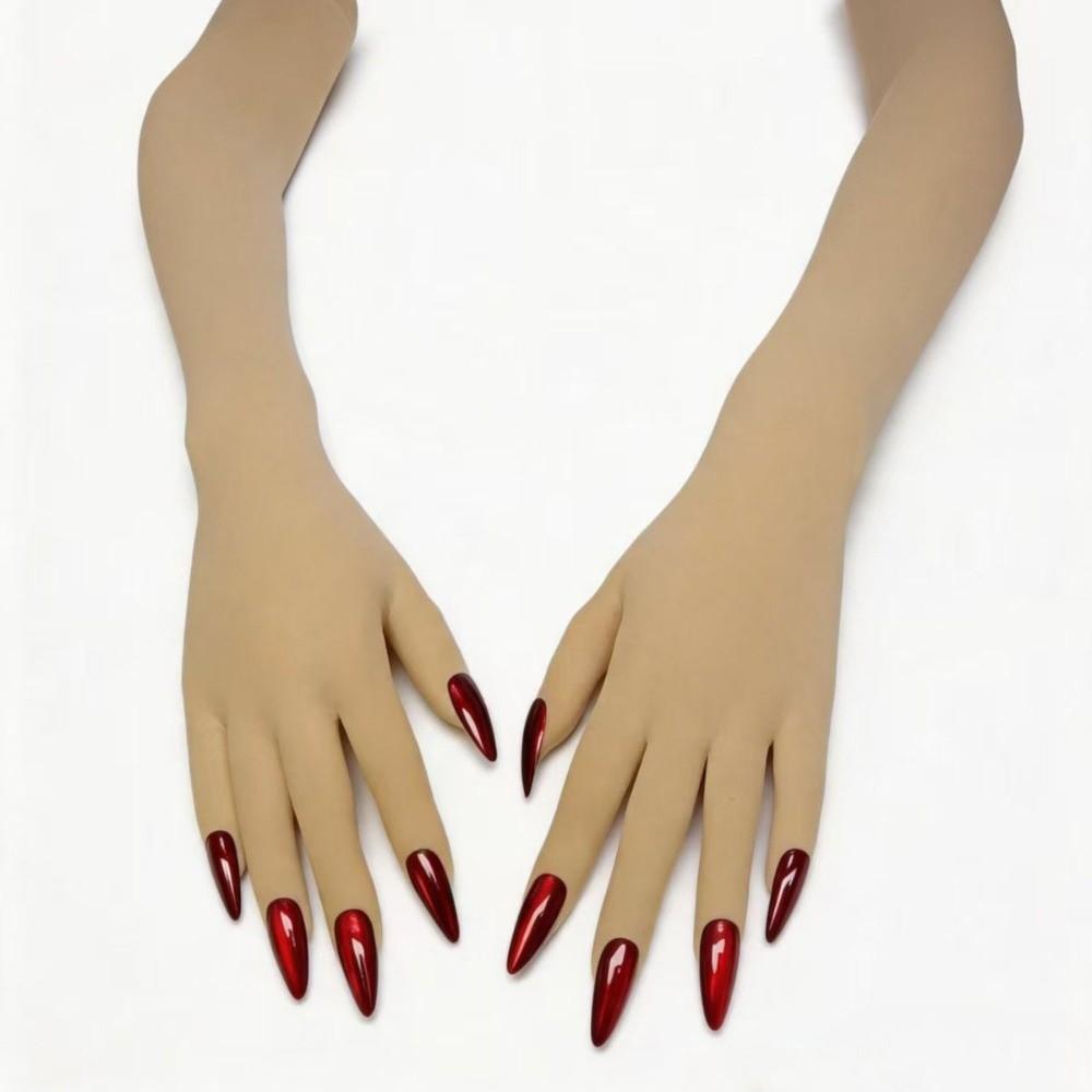 Breathable Halloween Dress Gloves Sheer Ultra-Thin Gloves Gift Cosplay Gloves Stage Wear