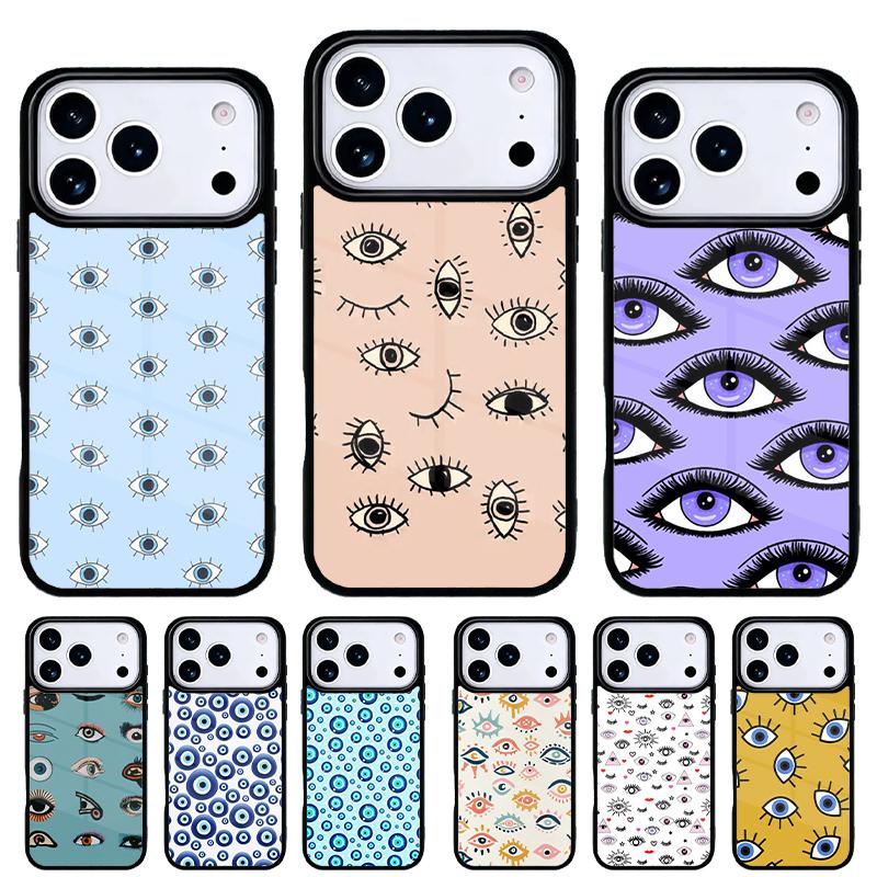 Eyes Eyelash Aesthetic soft Phone Case for iPhone 17 16 15 14 13 Pro Max Back Cover for 12 11 Pro Coque
