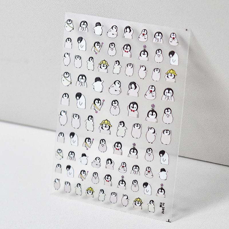

Cute Little Penguin Nail Stickers Tomoni Relief Best Selling Japanese Style 5D Nail Stickers Cute Nail Ornament Little Penguin 2812
