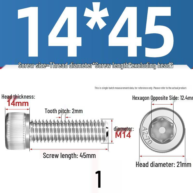 304 Stainless Steel Hex Socket Cap Screw with Extended Thread
