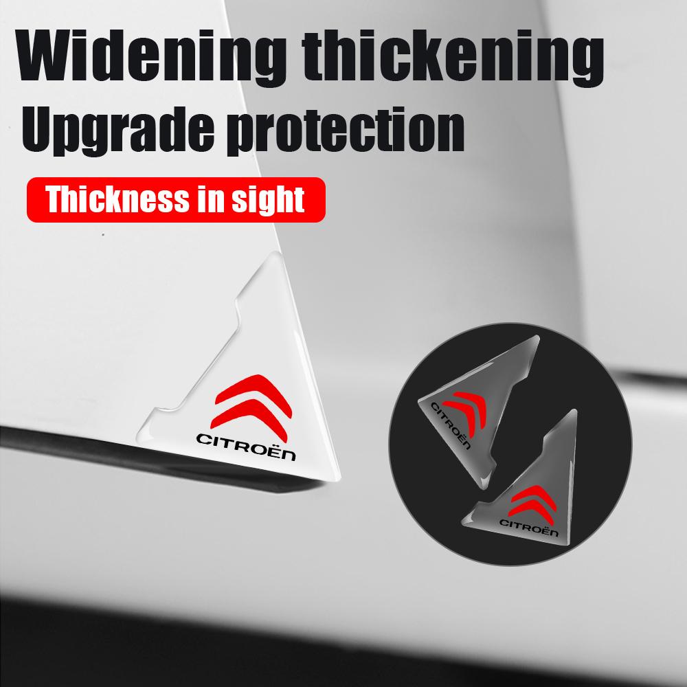 2er-Set transparente Türecken-Schutzaufkleber für Citroen C4, C3, C5, C1, C2, Berlingo, 5axo, VTS (Autozubehör)
