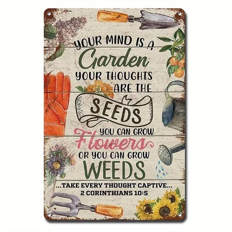 

Винтажная металлическая жестяная вывеска для садоводства, настенный декор, потому что убийство - это неправильно, забавные растения, ретро-вывеска для украшения дома, дома, комнаты 20X30CM