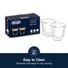 DeLonghi Double Wall Glass Espresso 60ml (Set of 2) DWG2S-060 Transparent